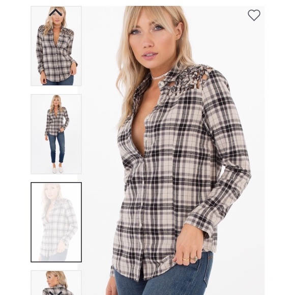 White Crow • Knotted Flannel Button Up Shirt - Picture 3 of 8